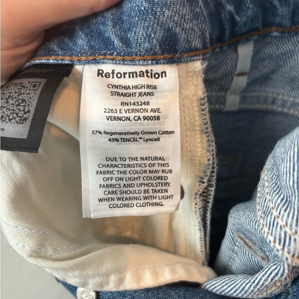 Reformation Cynthia High Rise Straight Jeans - Picture 8 of 11